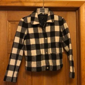 Black and White Plaid Jacket